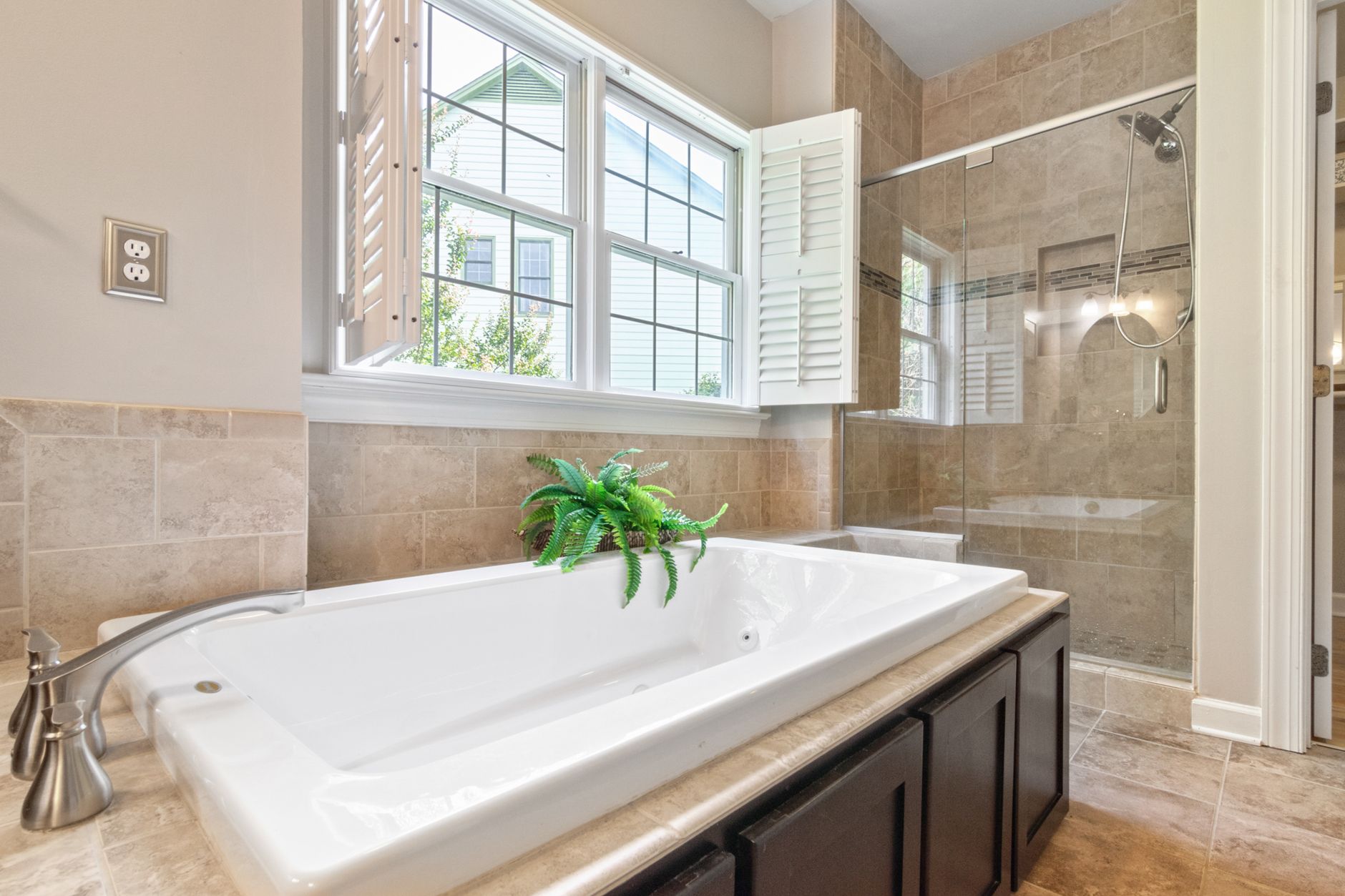 3. Aluminum Shutters — Maximum Protection for Shower-Adjacent Windows