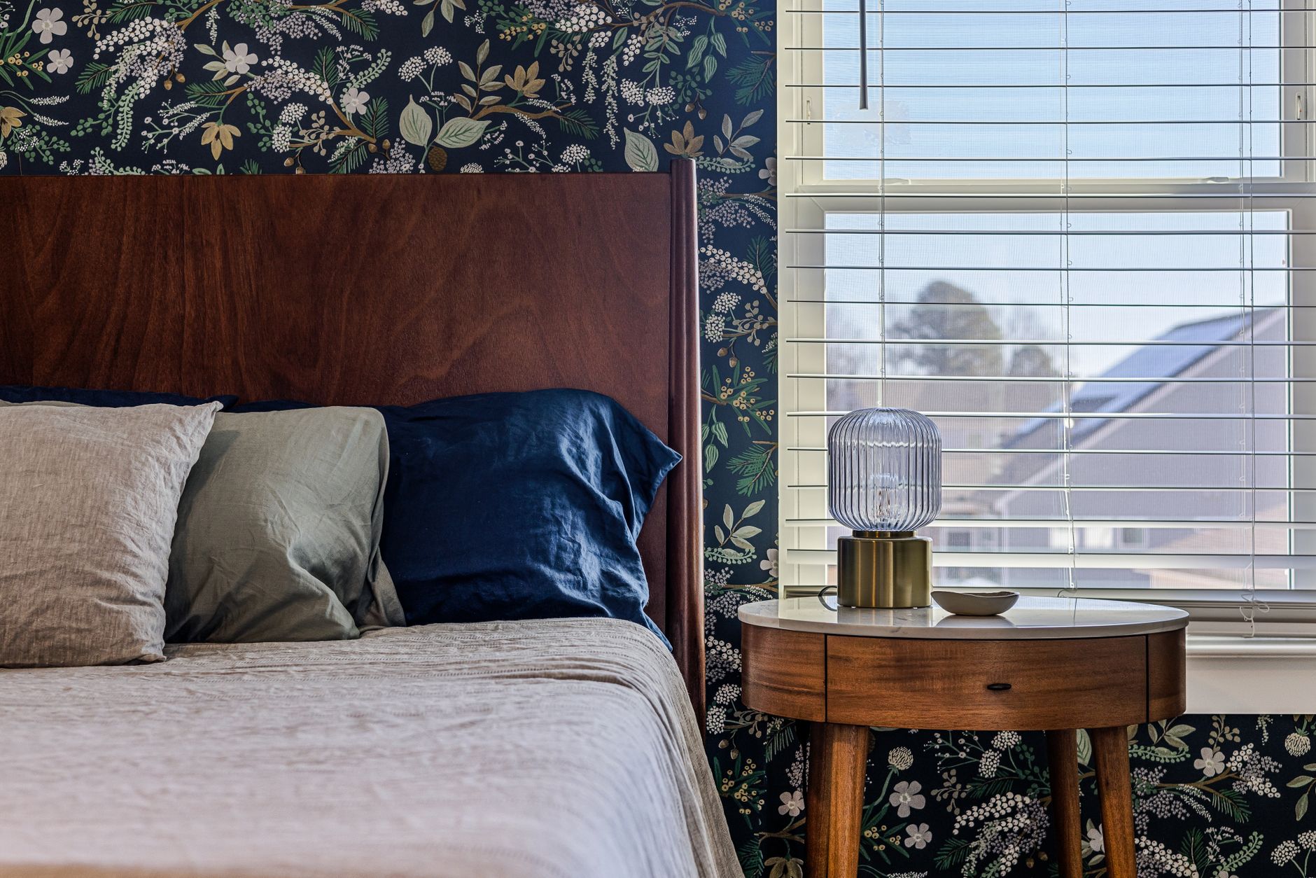 6. Woven Wood Shades with Blackout Liners — Natural Texture, Total Darkness