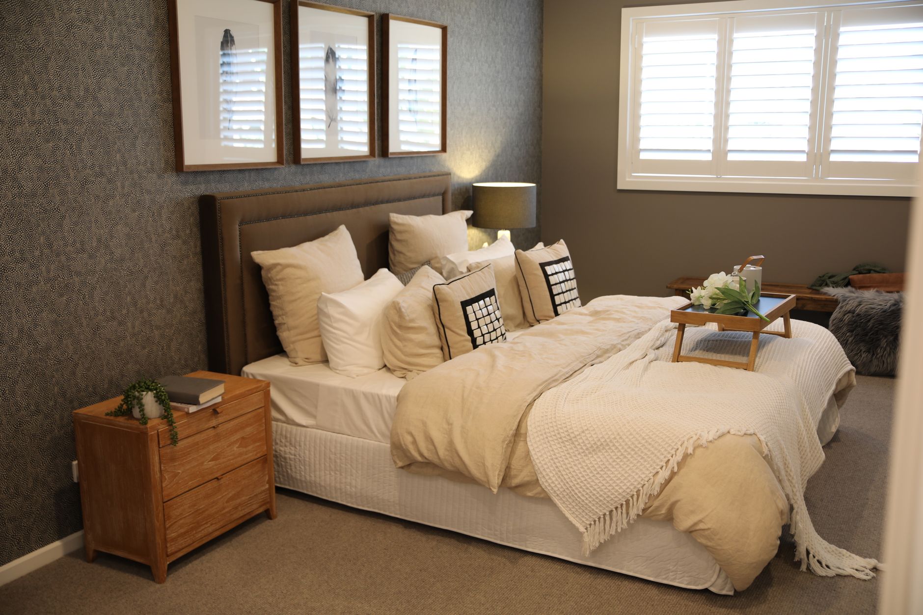7. Custom Plantation Shutters Paired with Blackout Panels — the Premium Sleep Solution