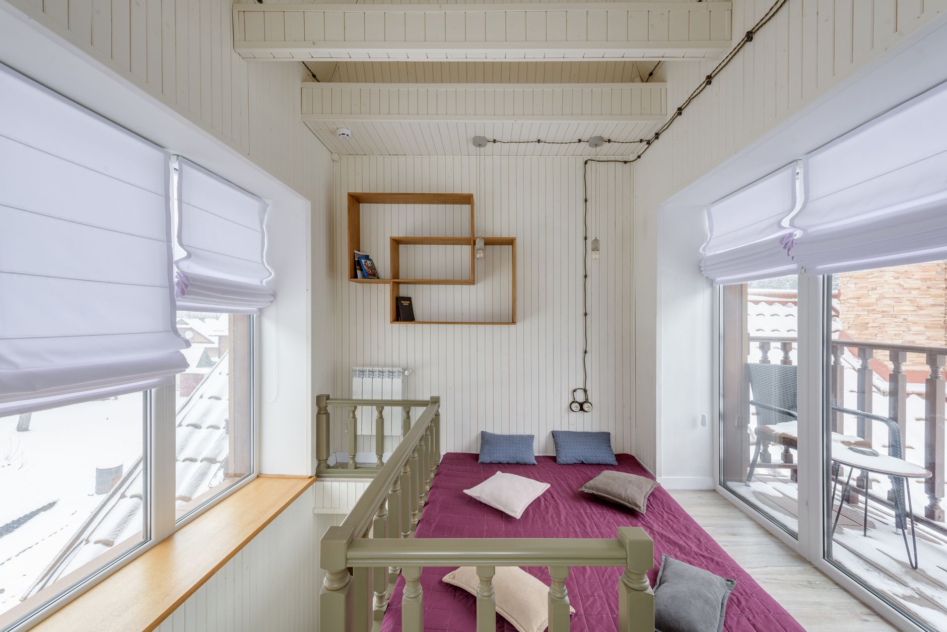 3. Motorized Roman Shades — Elegance Meets Automation